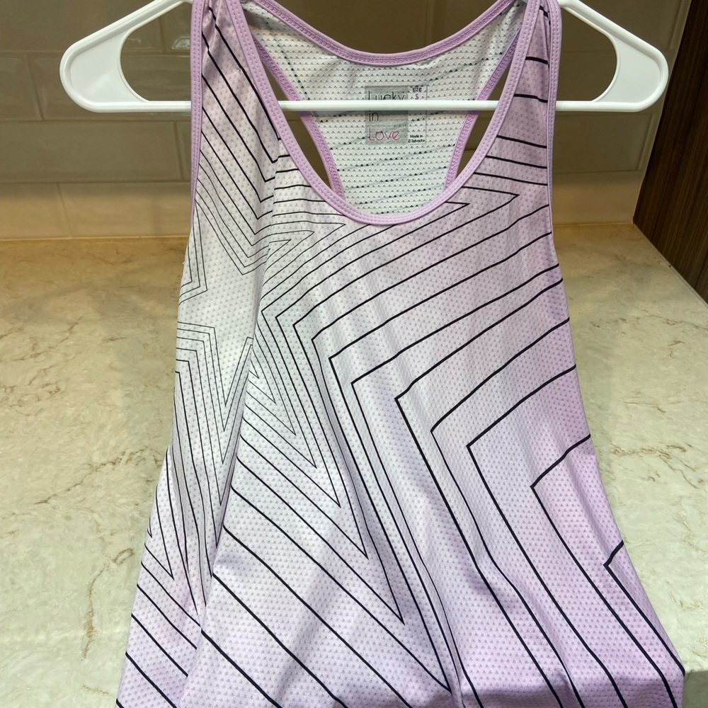 Purple Geometric Tank Top